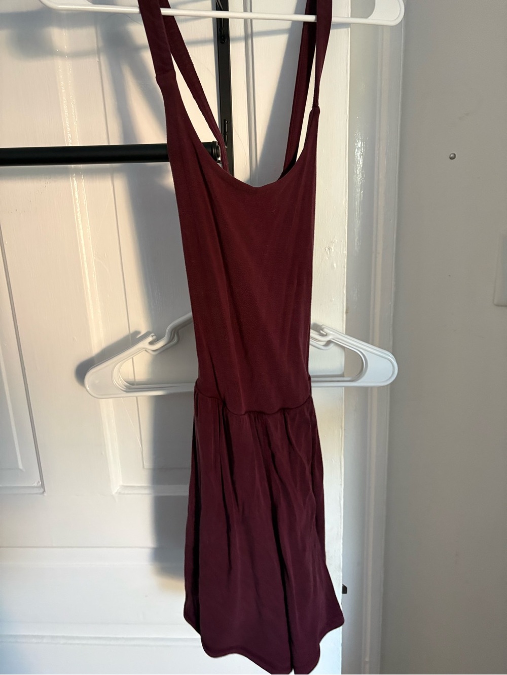 Sleeveless Mini Dress in Deep Burgundy